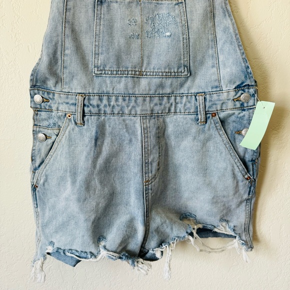 Wild Fable | denim jean distressed ripped overall bibs - Picture 3 of 4